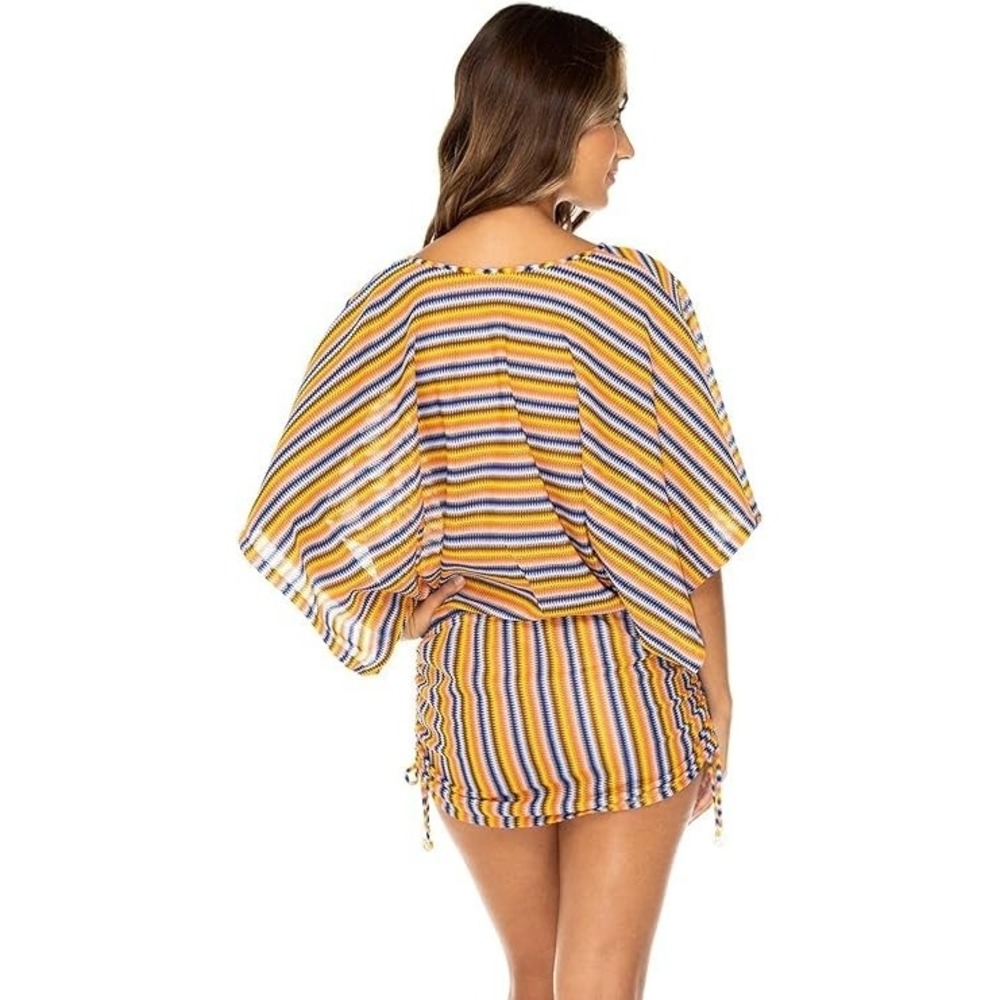 NWT  LULI FAMA Miami Chevron print‎ Cabana V-neck Swimsuit Cover-up Size M - Picture 2 of 12